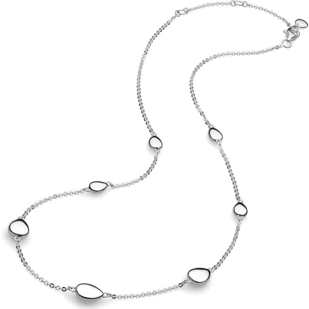 Kit Heath Sterling Silver Coast Pebble Station Necklace