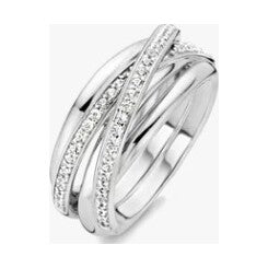 Zirconia Crossover Ring - M, size 62