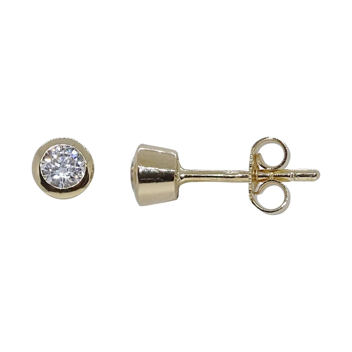 9ct gold cubic zirconia stud earrings