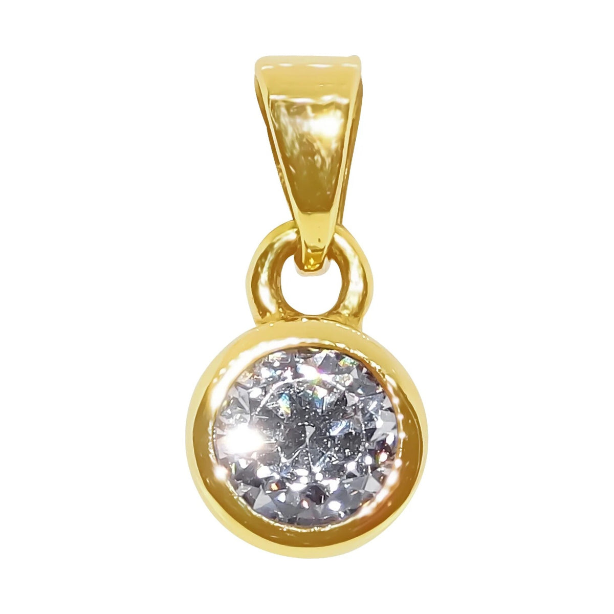 9ct gold cubic zirconia pendant