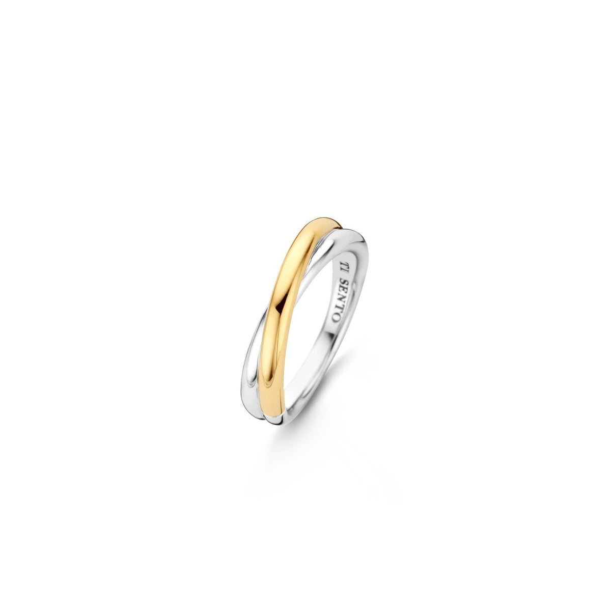 Bicolor Crossover Ring - XS model, size 56.