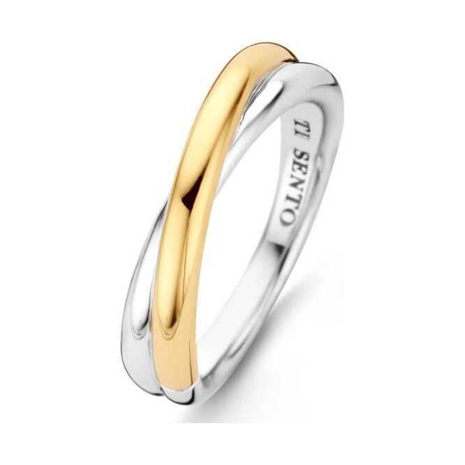 Bicolor Crossover Ring - XS model, size 56.