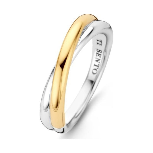 Bicolor Crossover Ring - XS model, size 56.