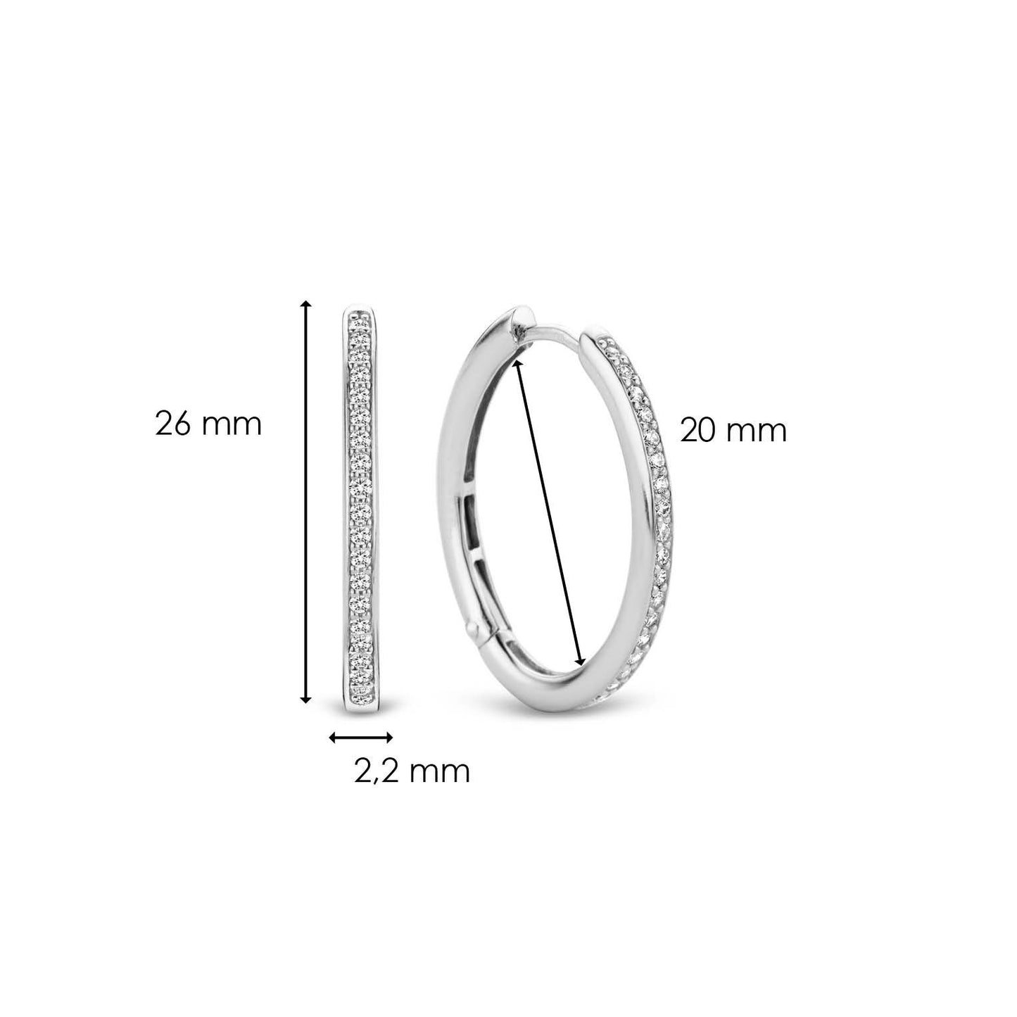 Tennis Large Hoops 20mm