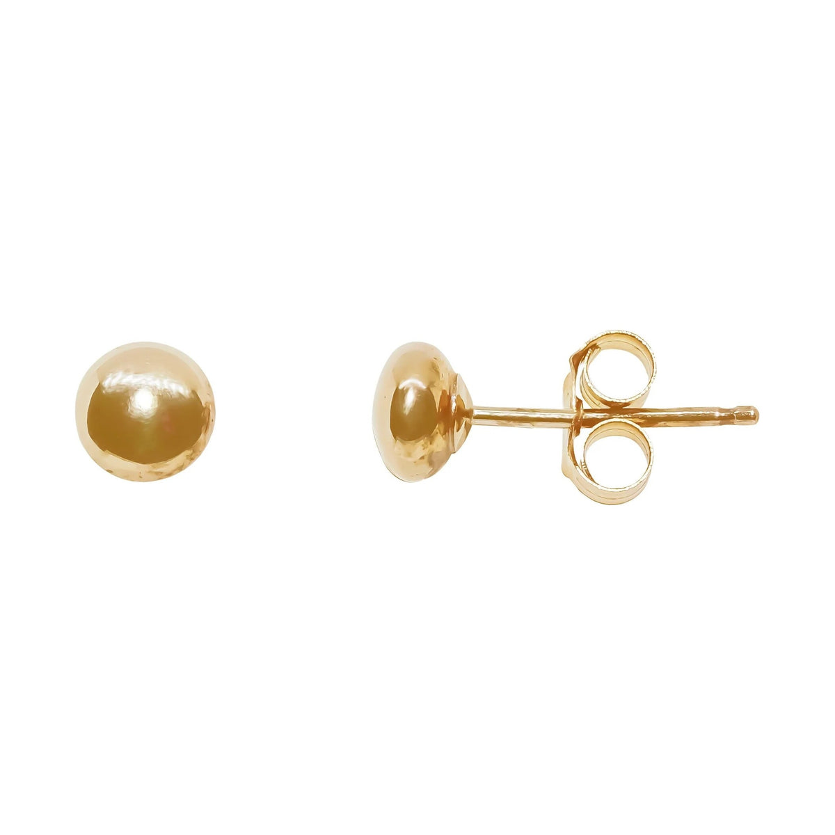 9ct gold 4mm bouton stud earrings