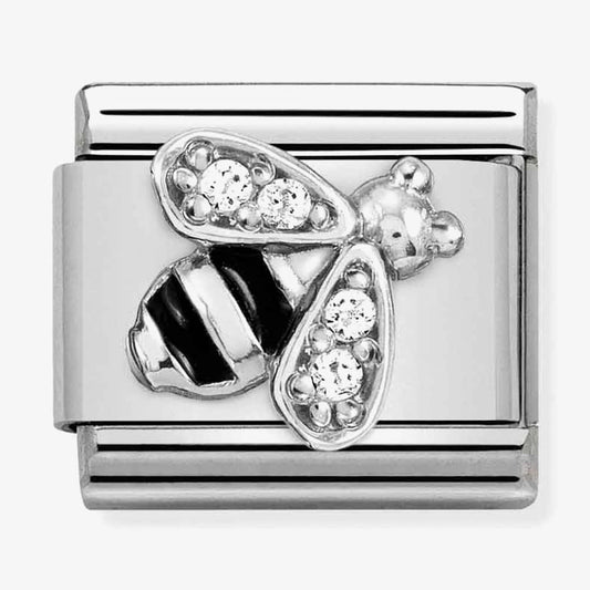 Nomination CZ Bumblebee Link in Sterling Silver - Silver CZ