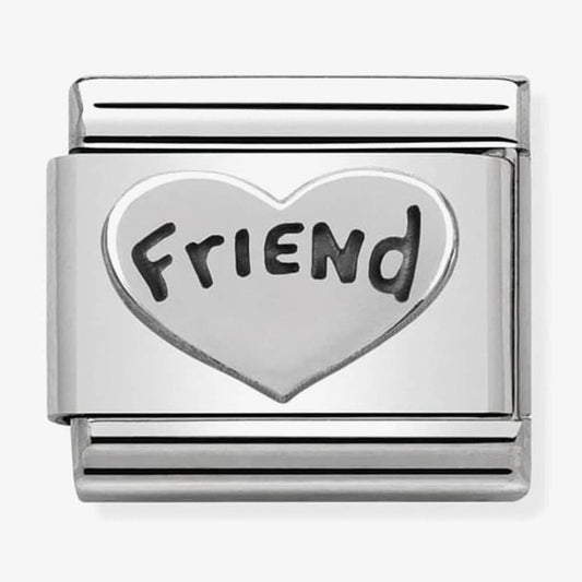 Nomination Friend Heart Link in Sterling Silver - Silver