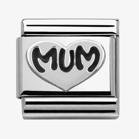 Nomination Mum Heart Link in Sterling Silver - Silver