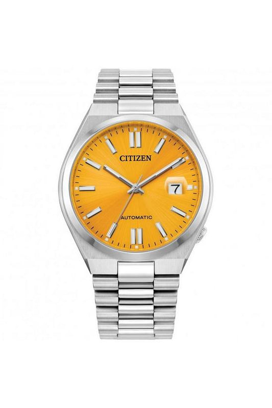 Citizen AutomaticTsuyosa Yellow Dial Watch - brings watch steel bracelet. sapphire silver-tone offering wearing