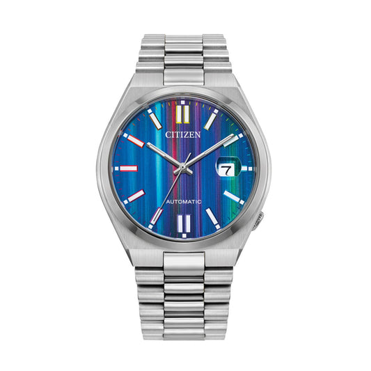 Citizen AutomaticTsuyosa Coloured Spectrum Dial Watch - brings watch silver-tone steel bracelet. sapphire silver-tone offerin