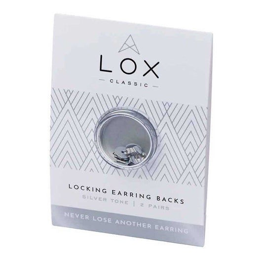 Connoissuers Lox Silver Locking Earring Backs - silver earrings steel, silver silver earrings, earring