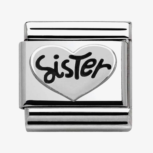 Nomination Sister Heart Link in Sterling Silver - Silver